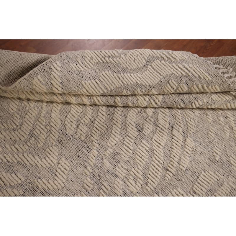 All-Over Moroccan Abstract Area Rug Handmade Wool Carpet - 7'11"x 10'4"