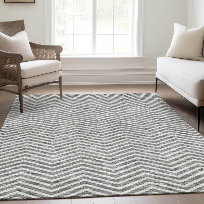Premium Washable Super Soft Modern Chevron Mayfield Rug