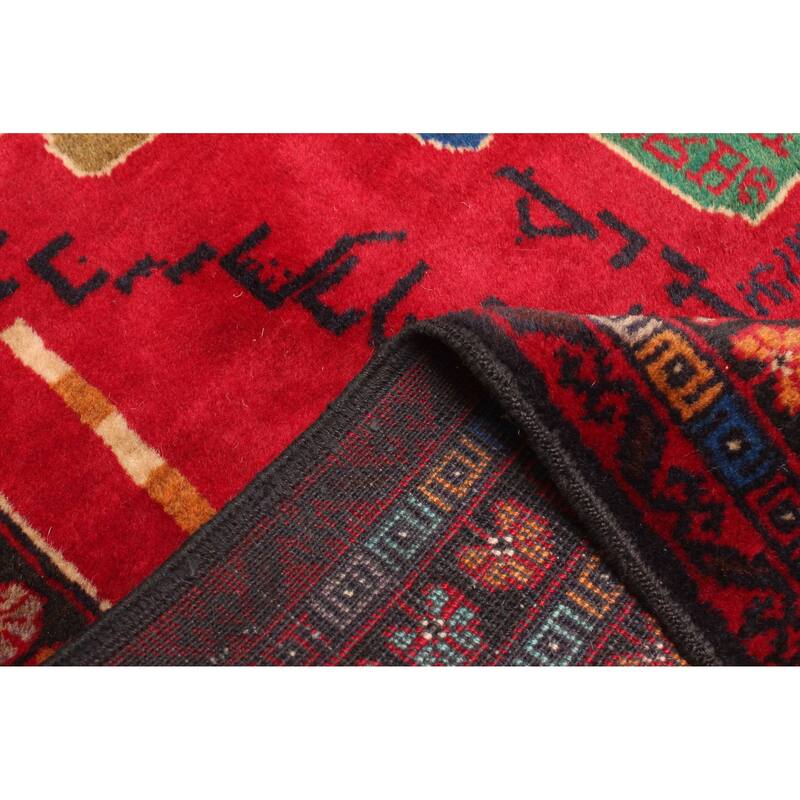 ECARPETGALLERY Hand-knotted Teimani Red Wool Rug - 3'7 x 5'10