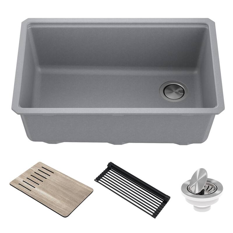 KRAUS Bellucci Workstation Undermount Granite Composite Kitchen Sink