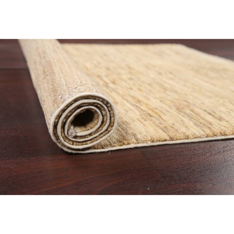 Wool Gabbeh Kashkoli Contemporary Area Rug Hand-knotted Foyer Carpet - 3'5" x 4'9"