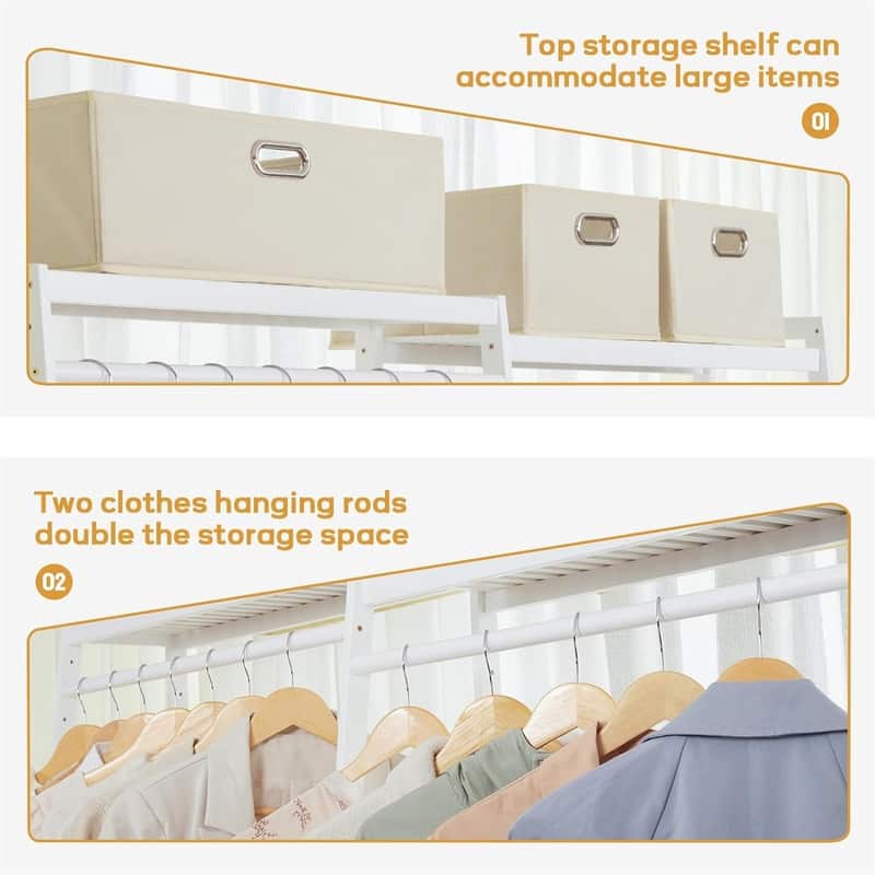 Clothes Rack Heavy Duty Garment Racks - 15.74"D x 61"W x 67"H