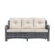 preview thumbnail 29 of 97, Gray Wicker Rattan Outdoor Patio Furniture Set Swivel Chair with Cushion