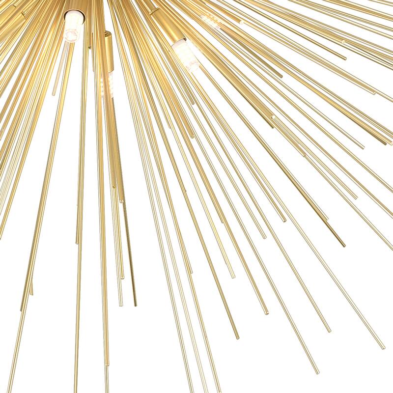 Savannah 8 Light Flush Mount With Gold Leaf Finish - Gold Leaf