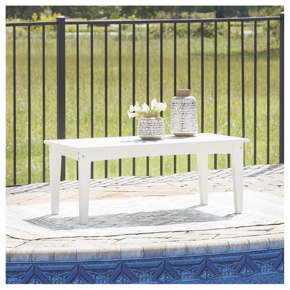 Signature Design by Ashley Hyland wave Outdoor Coffee Table - 44.13" W x 24" D x 18.13" H