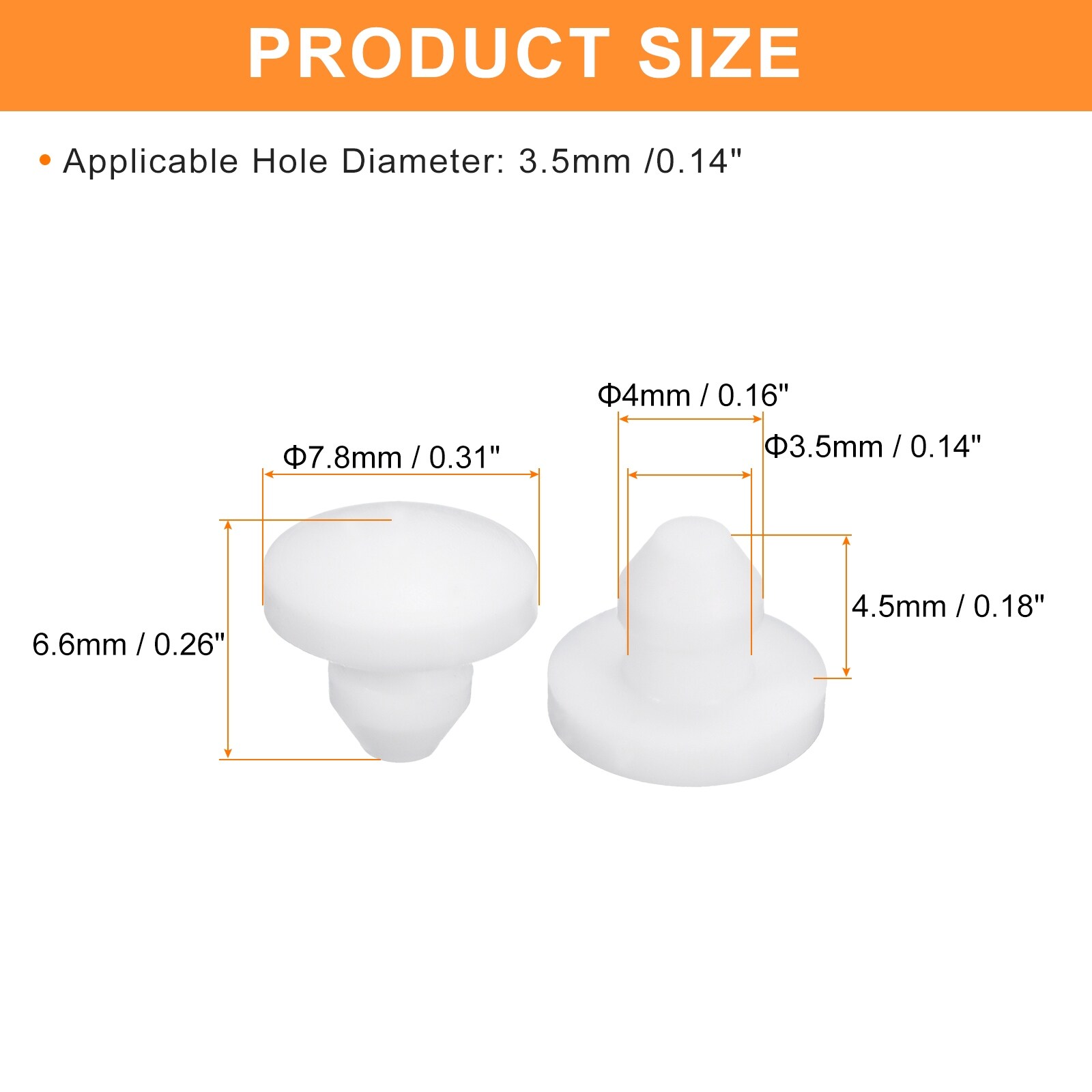 28Pcs Silicone Plugs, Rubber Round Hole Plugs for 2.5-3mm Hole, Black