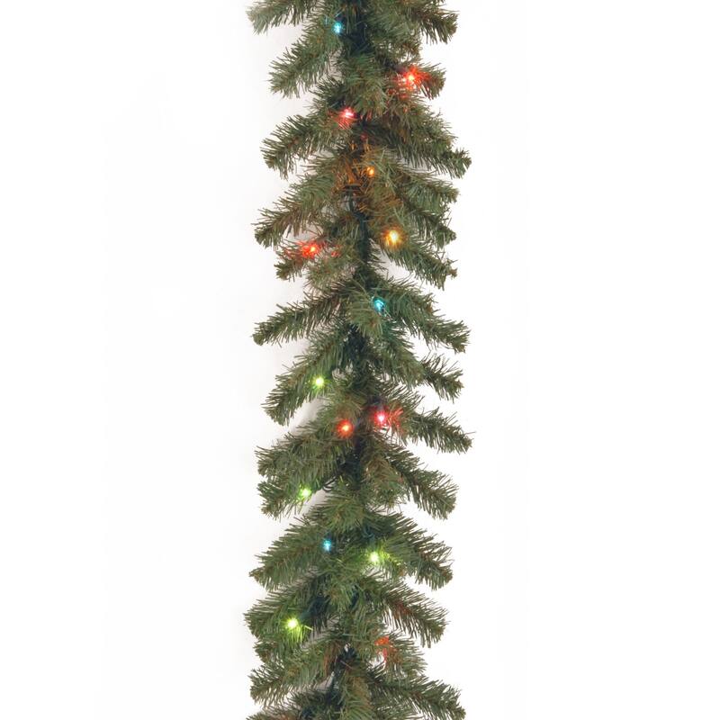 9' x 10” Kincaid Spruce Artificial Christmas Garland Multicolor Lights
