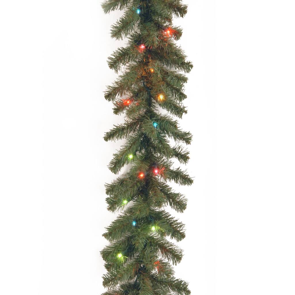 9' x 10” Kincaid Spruce Artificial Christmas Garland Multicolor Lights