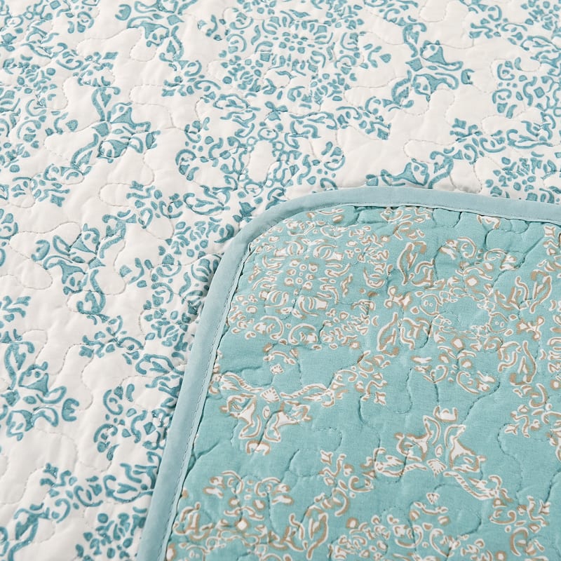 Serenta Mystic Printed Reversible 7-piece Bedspread Coverlet Set