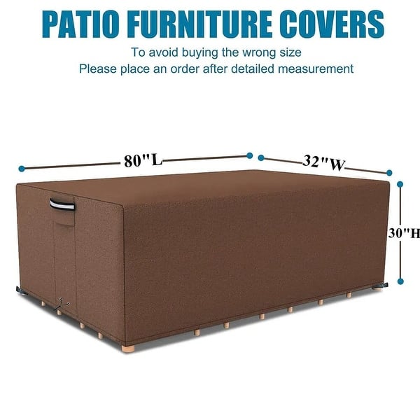 Outdoor Sectional WLEAFJ Patio Furniture Covers Rectangle, Outdoor