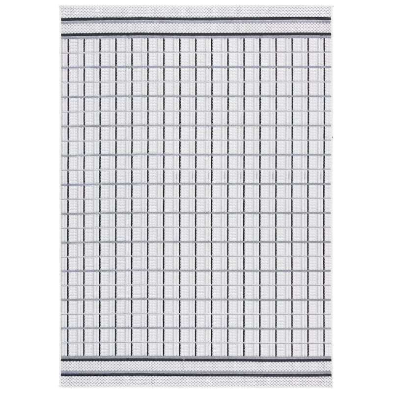 SAFAVIEH Veranda Tiziana Washable Indoor/Outdoor Rug - Weather Resistant & Easy Cleaning - 4' x 6' - Grey/Dark Grey