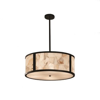 Justice Design Alabaster Rocks Tribeca 6-light Matte Black Pendant ...