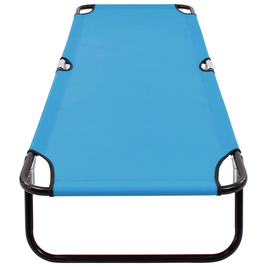 Details about   vidaXL Folding Sun Lounger Steel Turquoise Blue 