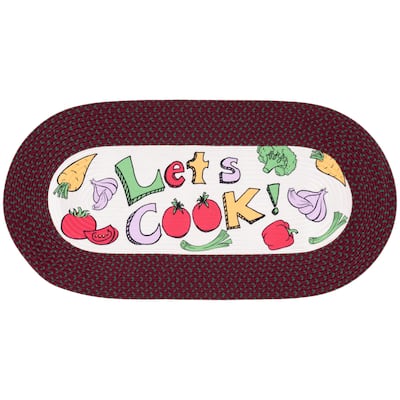 SAFAVIEH Handmade Braided Kitchen Poster Galja Rug - 1'8" x 4' Oval