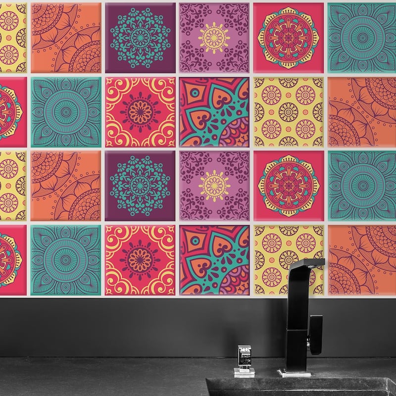 Walplus 3D Sticker Tile Splashbacks Mosaics Peel and Stick Kitchen Backsplash