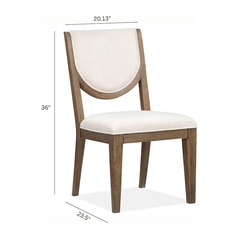 Magnussen Home Westbourne Dark Umber Upholstered Side Chair Two Pack - 20.13''W x 23.5''D x 36''H