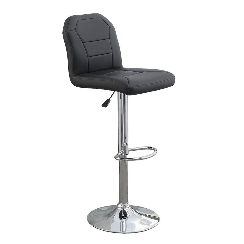 Poundex Airlift Barstool Set of 2 - Black - Extra Tall