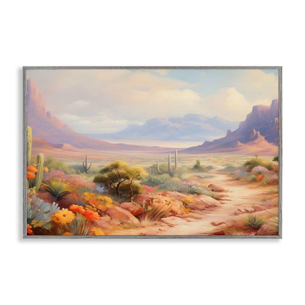 Stupell Flower Lined Desert Path Framed Giclee Art Design By Franklyn Gregory