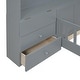 preview thumbnail 48 of 47, Wood Montessori Floor House Bed with Window & Bedside Drawers, Kids Platform Bed with Shelves & a Set of Sockets and USB Port