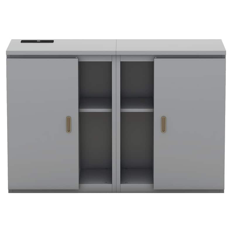 Murphy Bed with Shelves, Cabinets and USB Ports