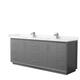 Option Dark Gray, Nickel Trim,Carrara Cultured Marble Top