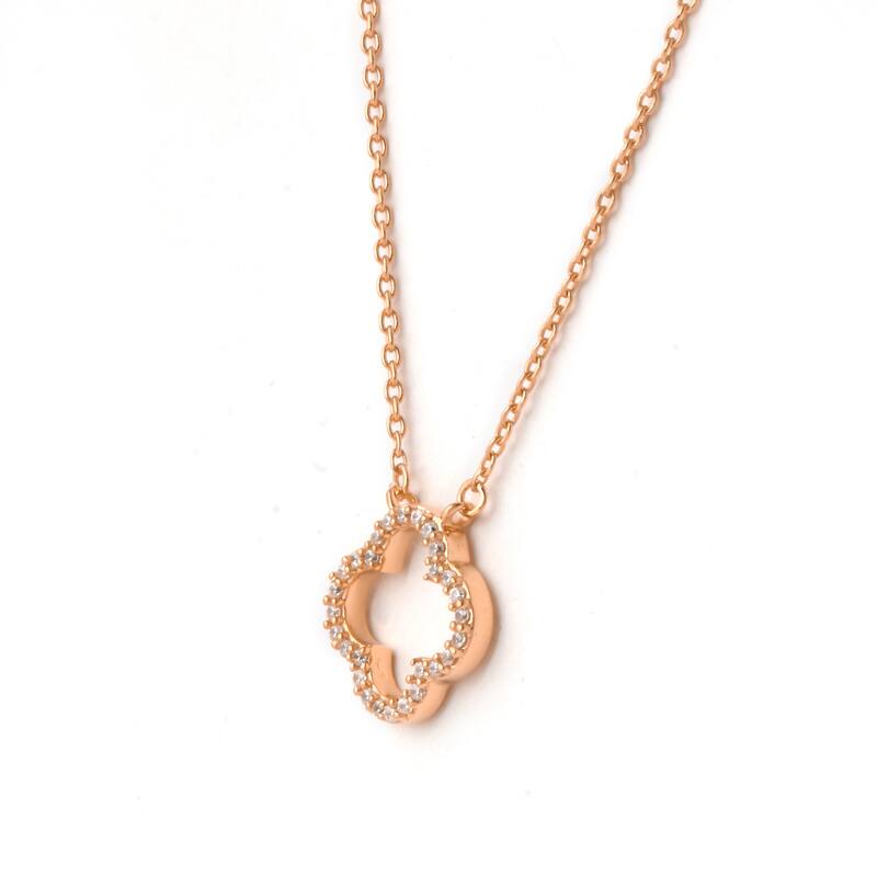 1/10ct Diamond Geometric Pendant Necklace in Silver for Women