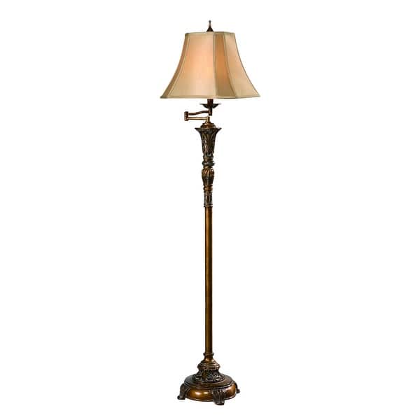 slide 2 of 2, Tyler Oriental Gold 60.5-inch Floor Lamp - 60.5'' H x 15" Sq