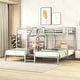 preview thumbnail 5 of 25, Twin over Twin & Twin Triple Bunk Bed with Shelves Staircase