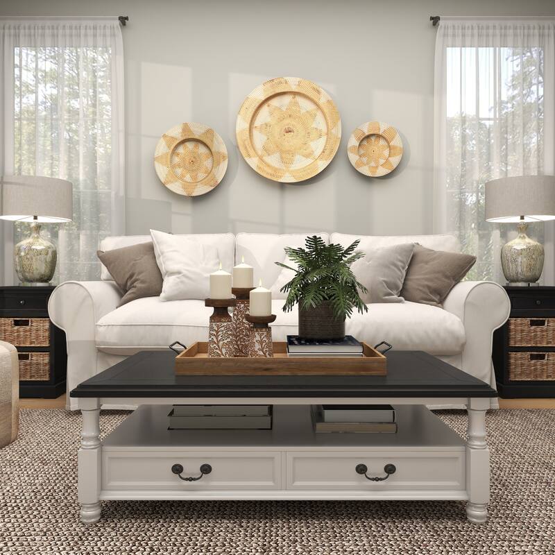 Light Brown Palm Tree Traditional Wall Decor Abstract (Set of 3)