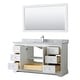 preview thumbnail 12 of 25, Avery 60-inch Single Vanity, Marble Top, Square Sink, 58-inch Mirror