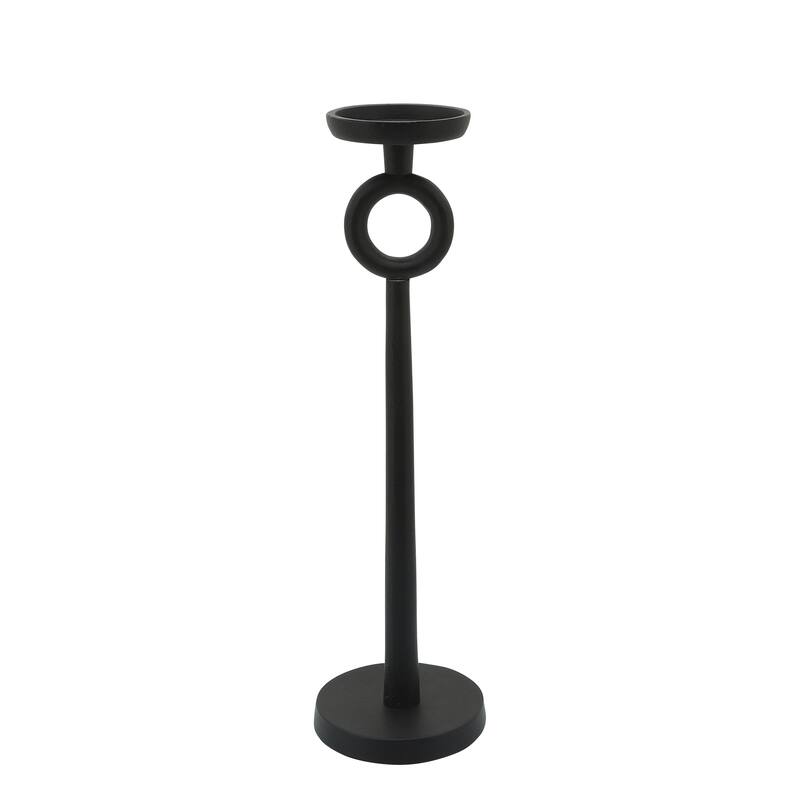 Sagebrook Home Simple Black Modern Iron Candle Holder