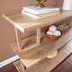 preview thumbnail 2 of 6, SEI Furniture Mabery Transitional Natural Wood Three Tier Console Table