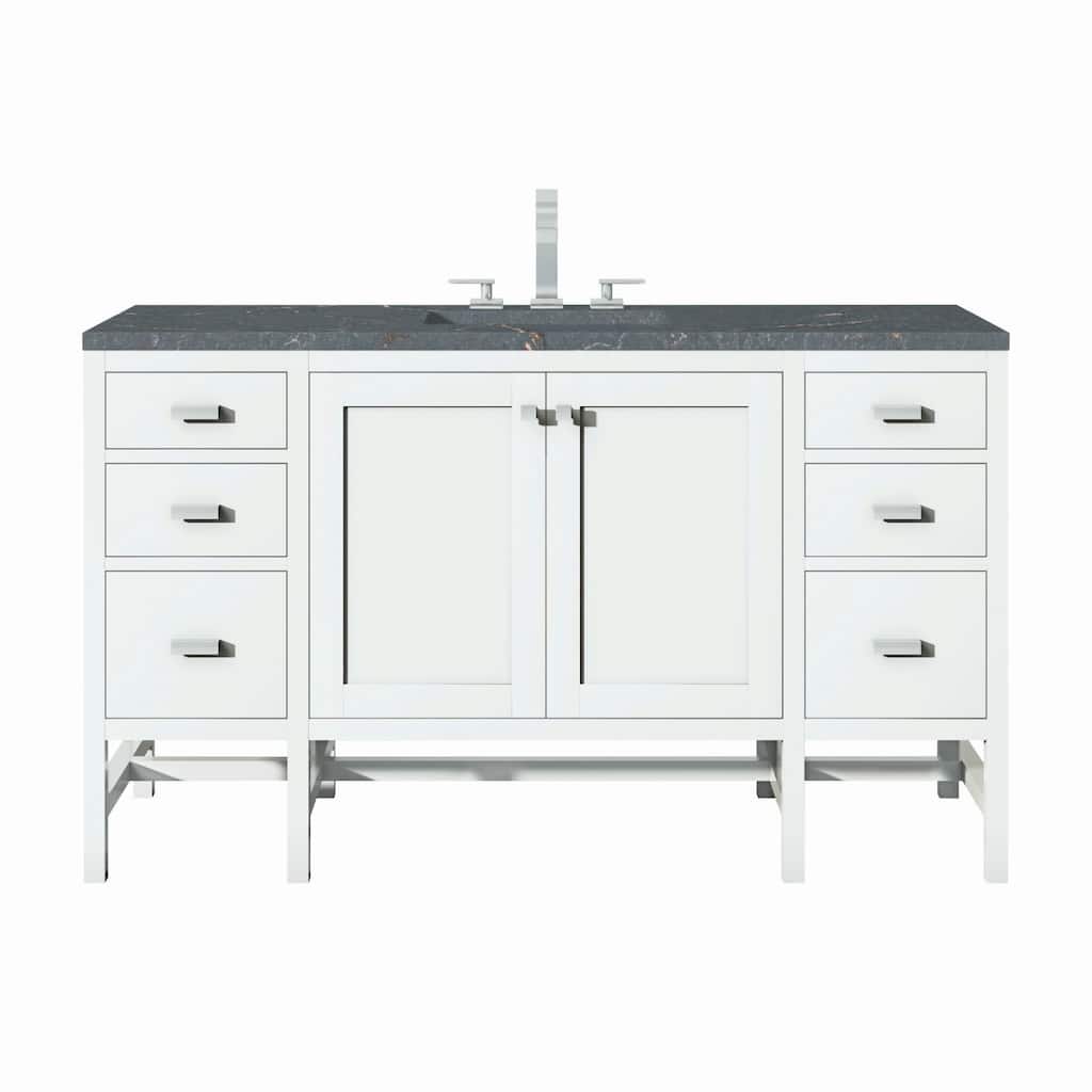 James Martin Vanities E444-V60S-3PBL Addison 60" Single Basin Wood