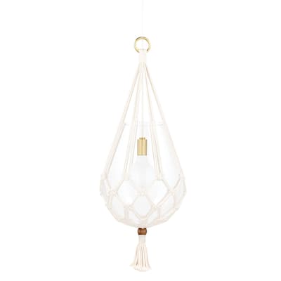 The Curated Nomad Tamarack 1-light Aged Brass Pendant with Clear Glass
