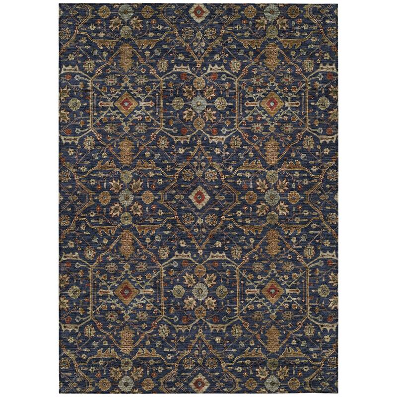 HomeRoots Floral Transitional Rectangle Outdoor Rug
