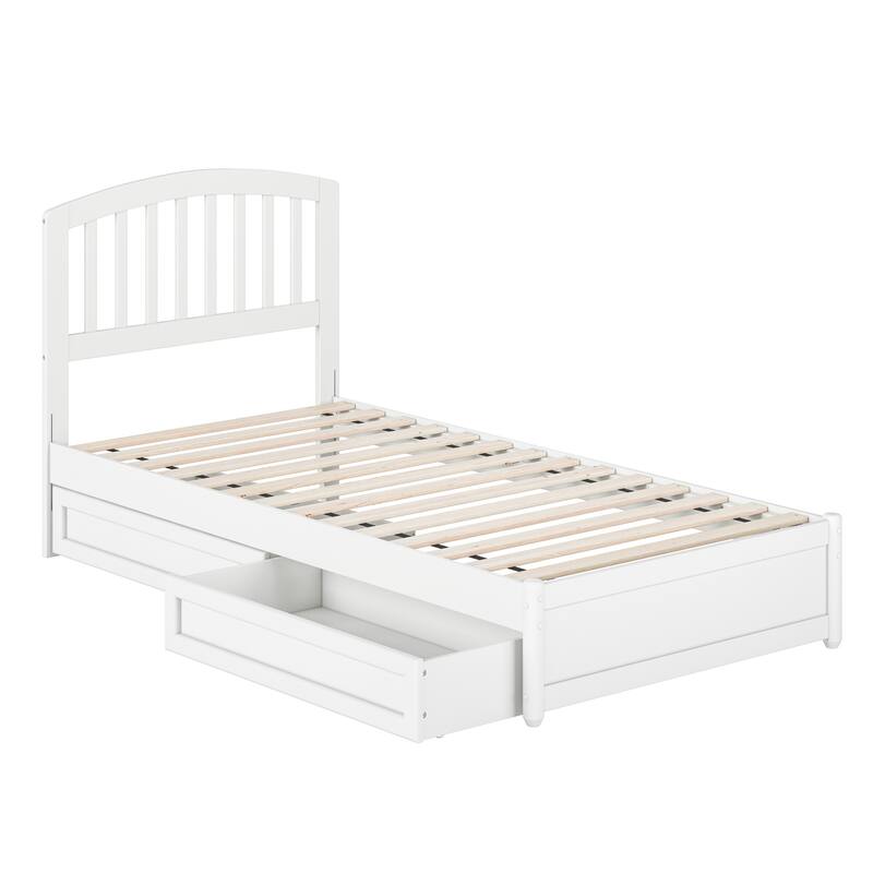 Lucia Platform Bed with Panel Footboard and Storage Drawers