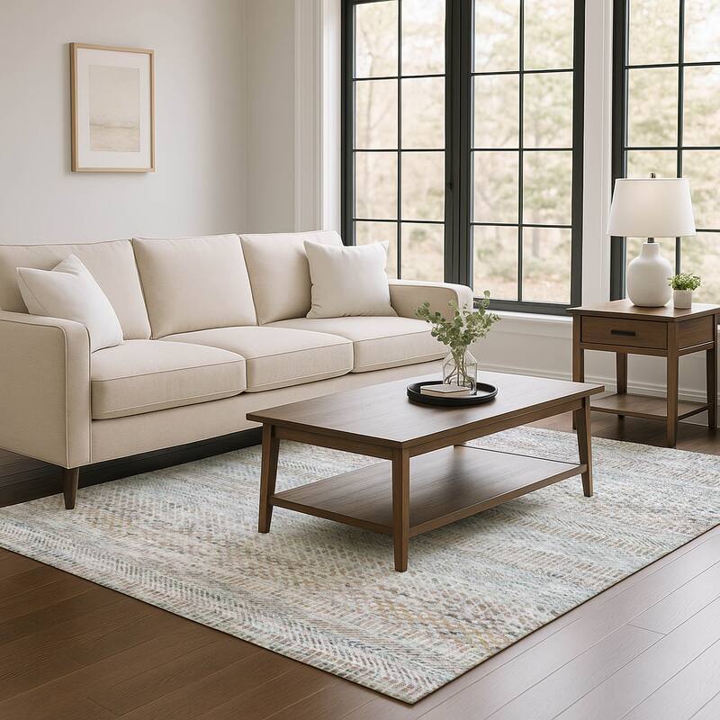 Premium Washable Super Soft Global Ombre Mayfield Rug - Linen - 9' x 12'