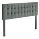 preview thumbnail 4 of 16, CraftPorch Linen Button Tufted Upholstered Adjustable Headboard Light Grey - Full