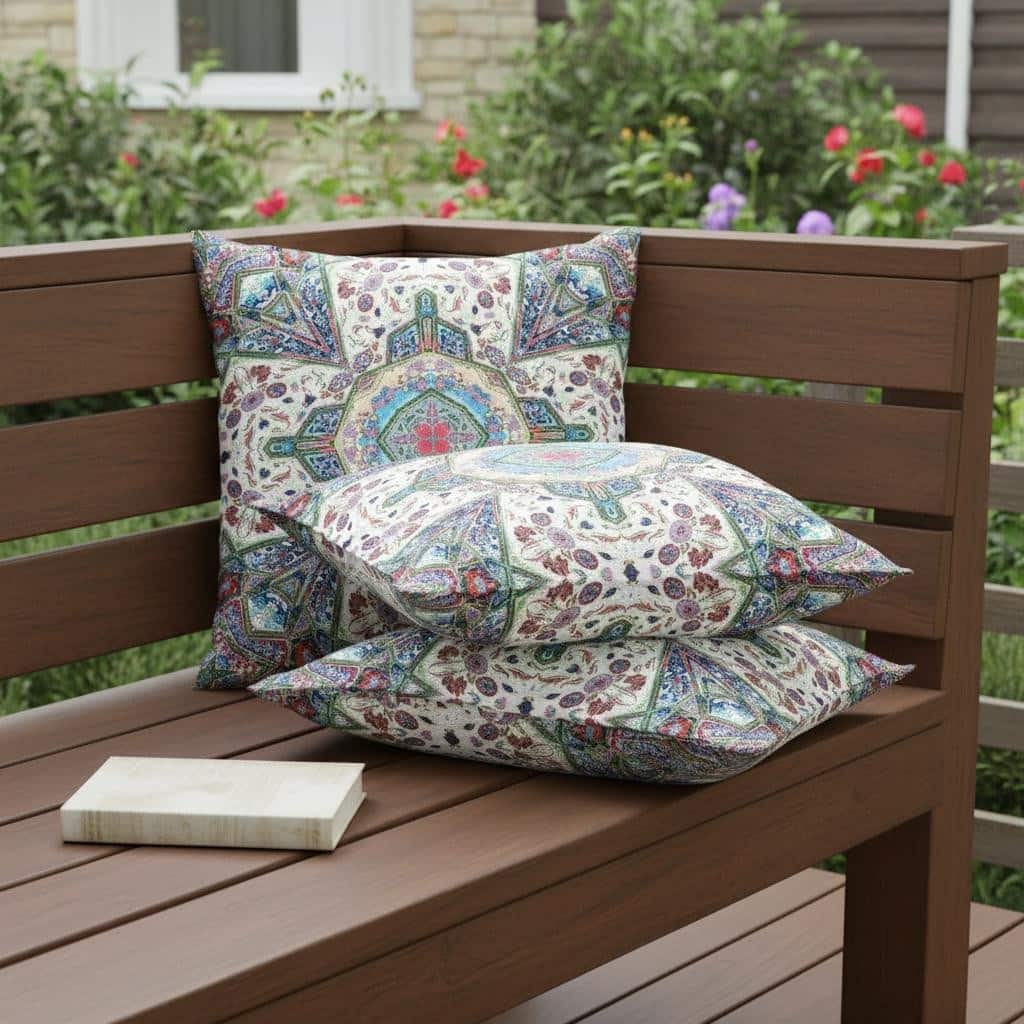 HomeRoots Set of Two 16" X 16" Pink and Green Blown Seam Floral Indoor Outdoor Throw Pillow - 16.00' X '16.00' X '5.00