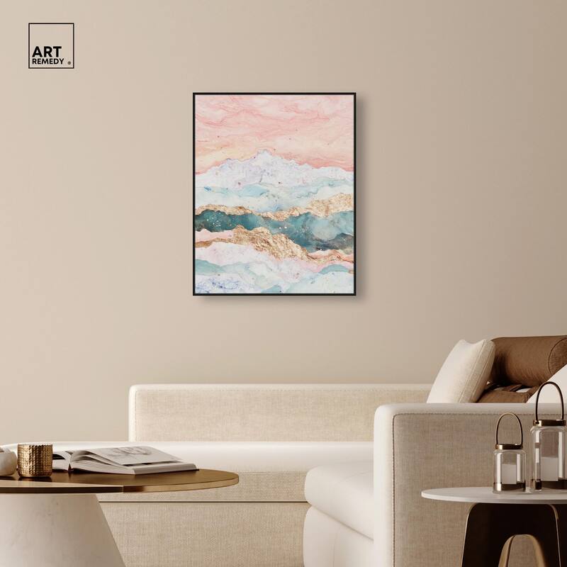 Rose Quartz Ridge Canvas by Art Remedy