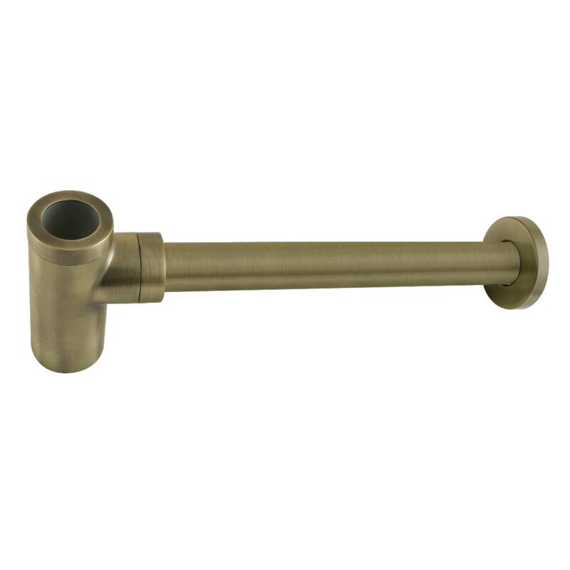 Kingston Brass Trimscape 1-1/4" OD Brass Round Siphon Bottle Trap - Antique Brass