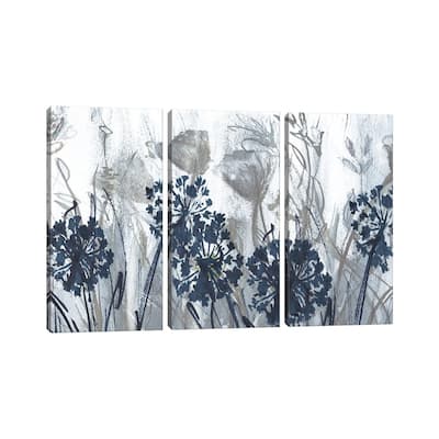 iCanvas "Indigo Field" by Susan Jill 3-Piece Canvas Wall Art Set