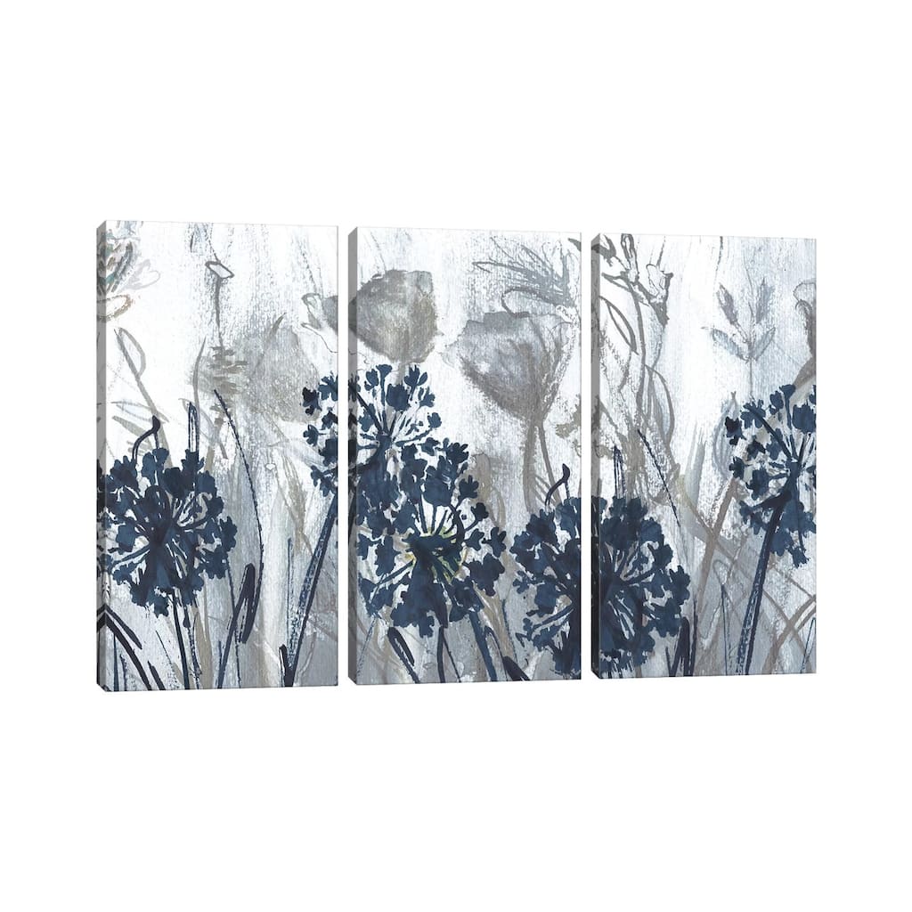 iCanvas "Indigo Field" by Susan Jill 3-Piece Canvas Wall Art Set