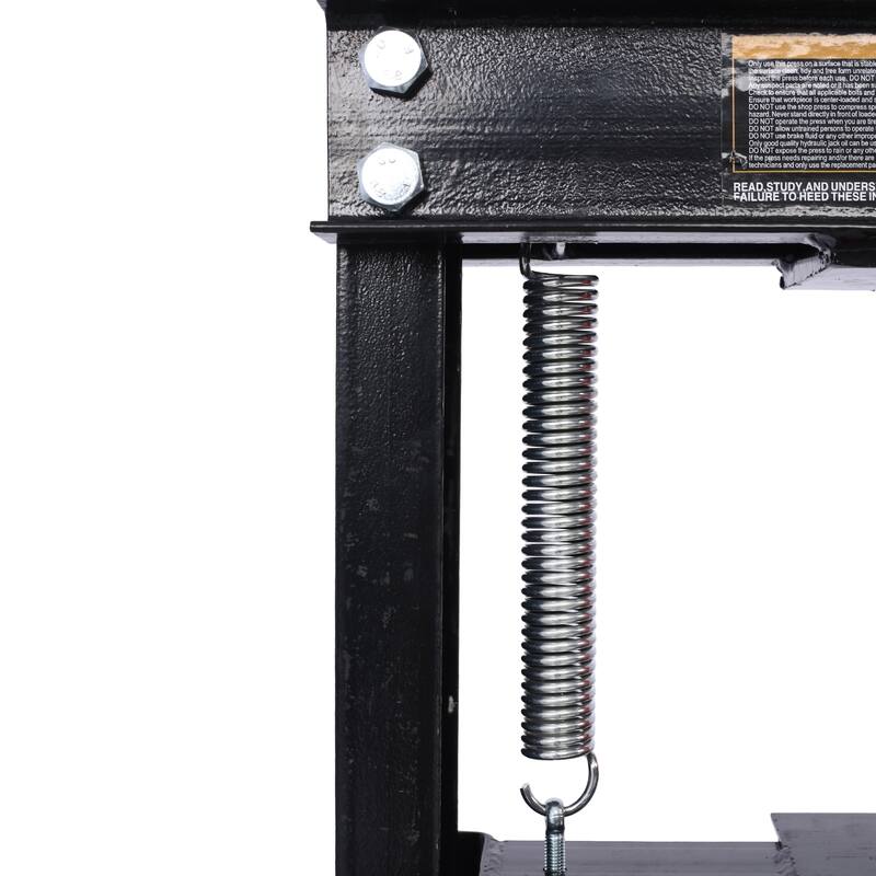 Hydraulic Shop Press ,12-Ton Capacity , Floor Mount ,with Press Plates, H-Frame Garage Floor Press, Adjustable Working Height