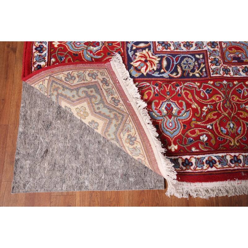 Victorian Style Red Kashan Turkish Rug Machine Made Traditional Carpet - 9'9" x 13'0"
