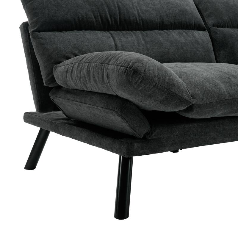 70.08" Teddy Fabric 2-Seater Loveseat Sofa with Thick Cushions, Metal Legs, and 600LB Weight Capacity