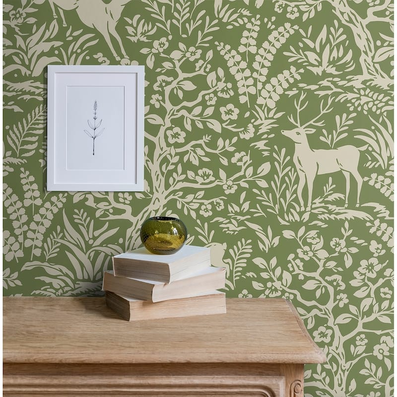 Daisy Bennett Designs Scandi Forest Premium Matte Non-Woven Peel and Stick Wallpaper