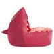 preview thumbnail 14 of 34, Shark Filled Bean Bag Chair or Cover Only for Toddlers and Kids, Large 30" Cover Only - Pink Shark