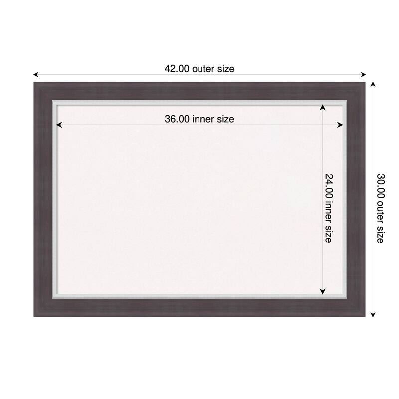 Ellie Brown Silver Framed Cork Board - Bulletin Board, Organization Board, Pin Board - White - 42 x 30 in