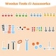 preview thumbnail 16 of 15, Multi-Color Pretend Play Workbench Tools Set with 1 Bottom Storage Shelf - 18" x 14.5" x 28.5"